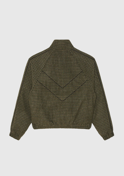 Obey Jacket - Leisure Training - Dark Olive Plaid