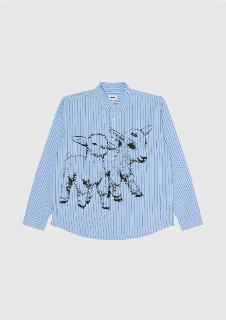 Obey Chemise - Billy Woven - Light Blue Multi