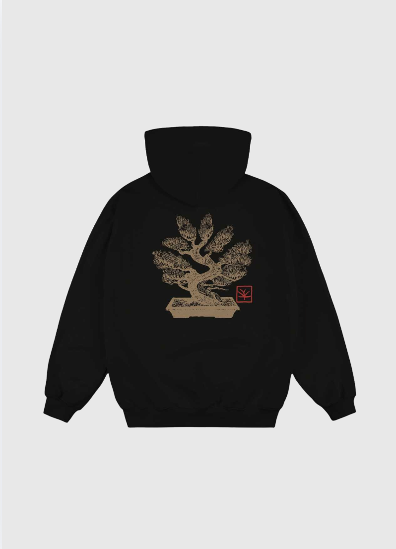 Magenta Hoodie - Bonsai - Black
