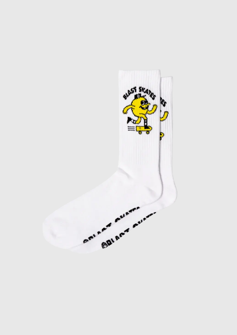 Blast Chaussettes - Logo Crew - White