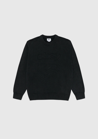 Obey Knit - Fade Wash Speed Logo - Digital Black Faded Wash