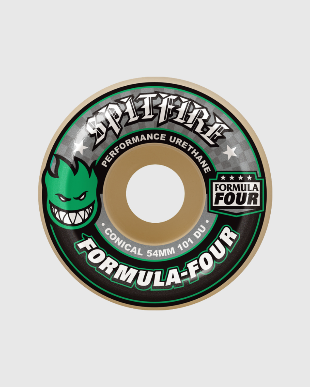 Spitfire Wheels - F4 Conical Green Print- 101D - 54mm