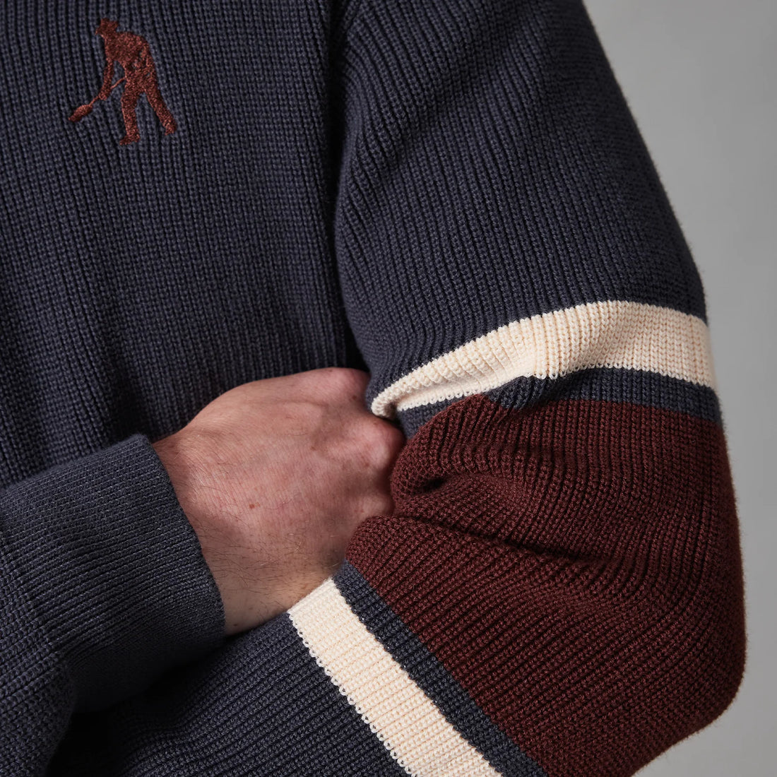 Passport Sweater - Organic Stripe - Slate