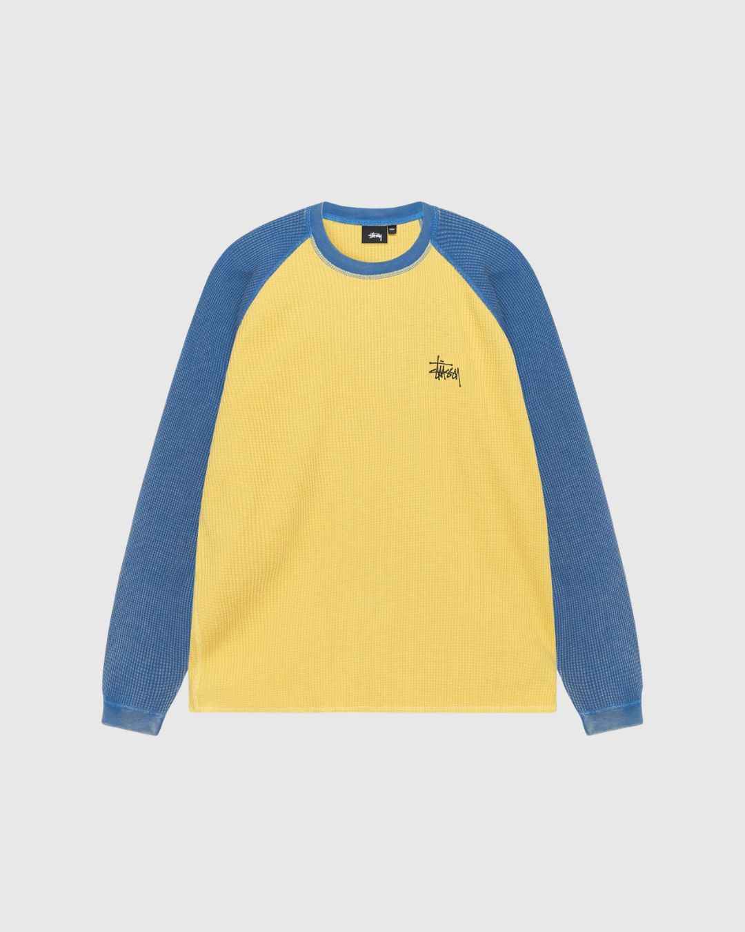 Stussy Crew - Raglan Thermal 2 Tone - Yellow