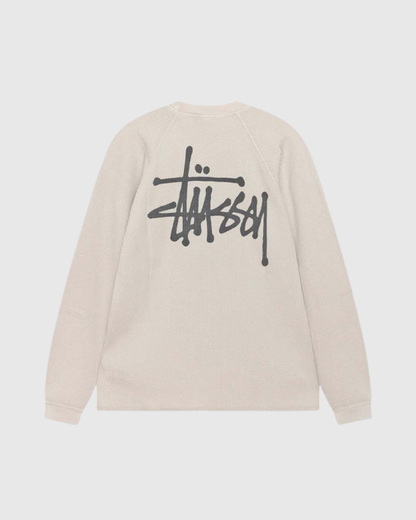 Stussy Crew - Raglan Thermal Basic Stock - Bone