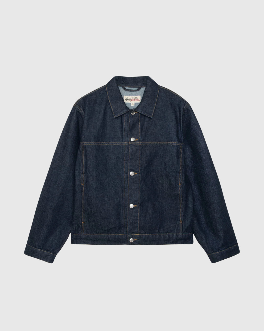 Stussy Jacket - Trucker Denim - Rinsed Indigo