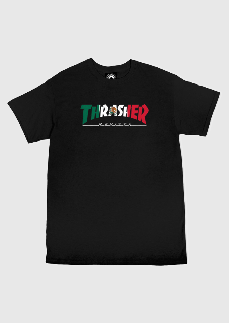 Thrasher - THRASHER T-SHIRT MEXICO SS BLACK