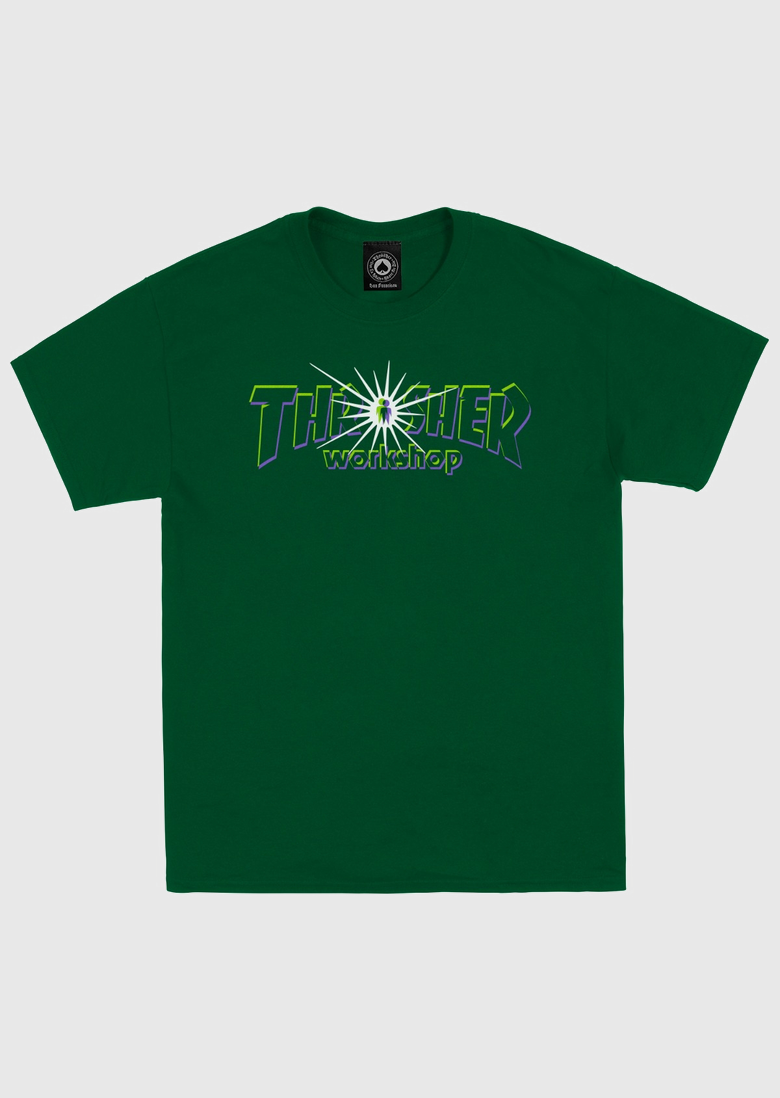 Thrasher - THRASHER T-SHIRT THRASHER X AWS NOVA FOREST GREEN