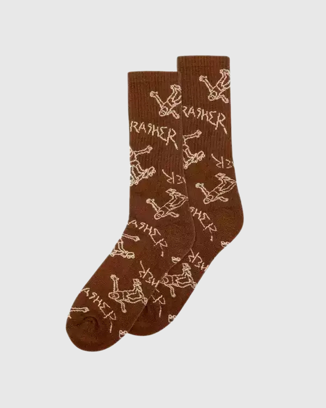 Psockadelic Chaussette - Thrasher Gonz Logo - Brown