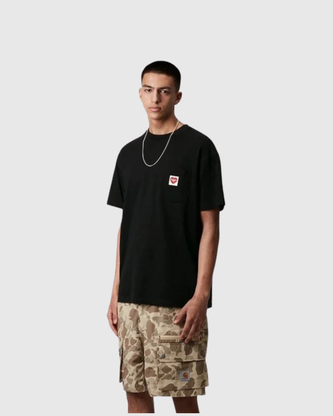 Carhartt WIP Tee - Pocket Heart - Black / Red