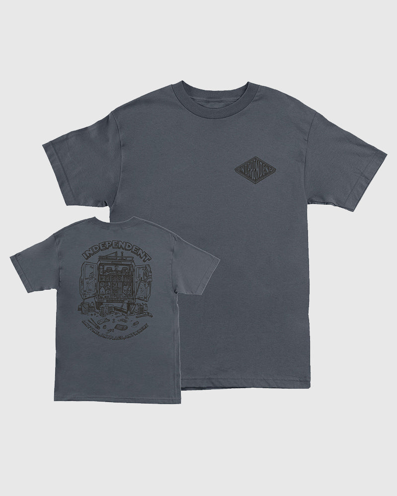 Independent Tee - Anyplace Anywhere - Charcoal