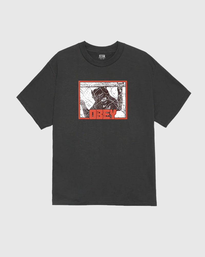 Obey Tee - Beware - Vintage Black