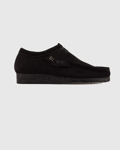 clarks wallabee black suede