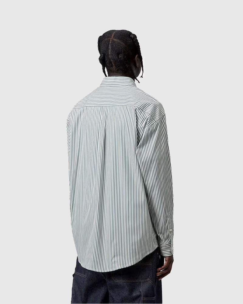 Carhartt WIP Chemise - Daldry Stripe - Office Blue/Wax