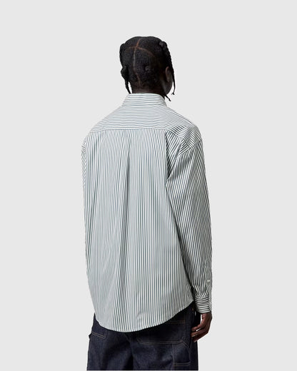 Carhartt WIP Chemise - Daldry Stripe - Office Blue/Wax