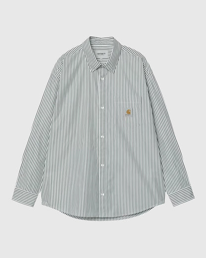 Carhartt WIP Chemise - Daldry Stripe - Office Blue/Wax