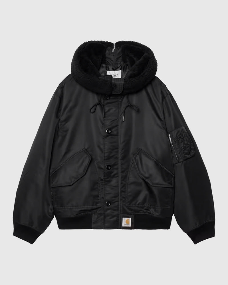 Carhartt WIP Jacket - Hd Oltera Bomber Nylon - Black/Black