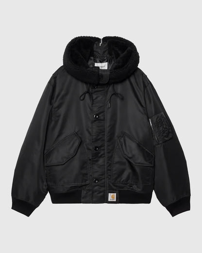 Carhartt WIP Jacket - Hd Oltera Bomber Nylon - Black/Black