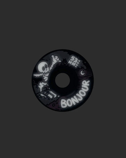 Bonjour Urethane Wheels - Surfing Skeleton 100A - 53mm