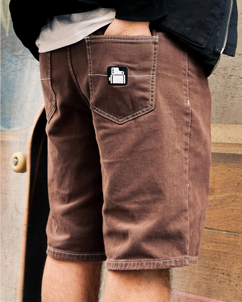 Film Short - Denim Baggy - Brown