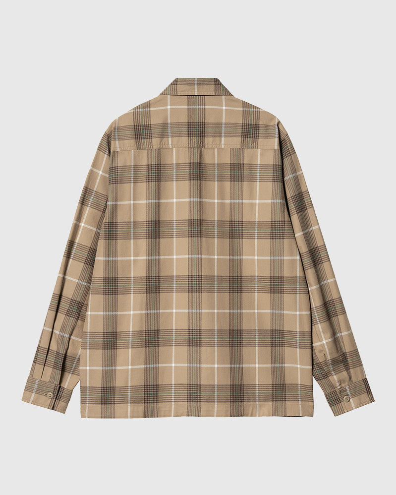 Carhartt WIP Chemise - Hadley Check - Leather