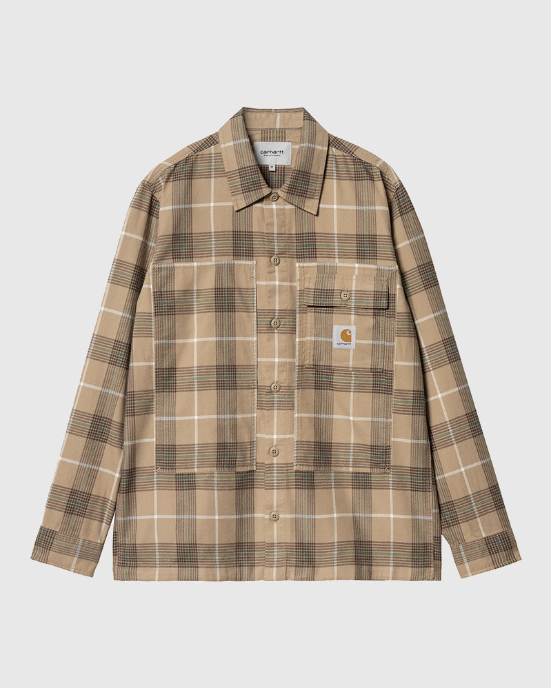Carhartt WIP Chemise - Hadley Check - Leather