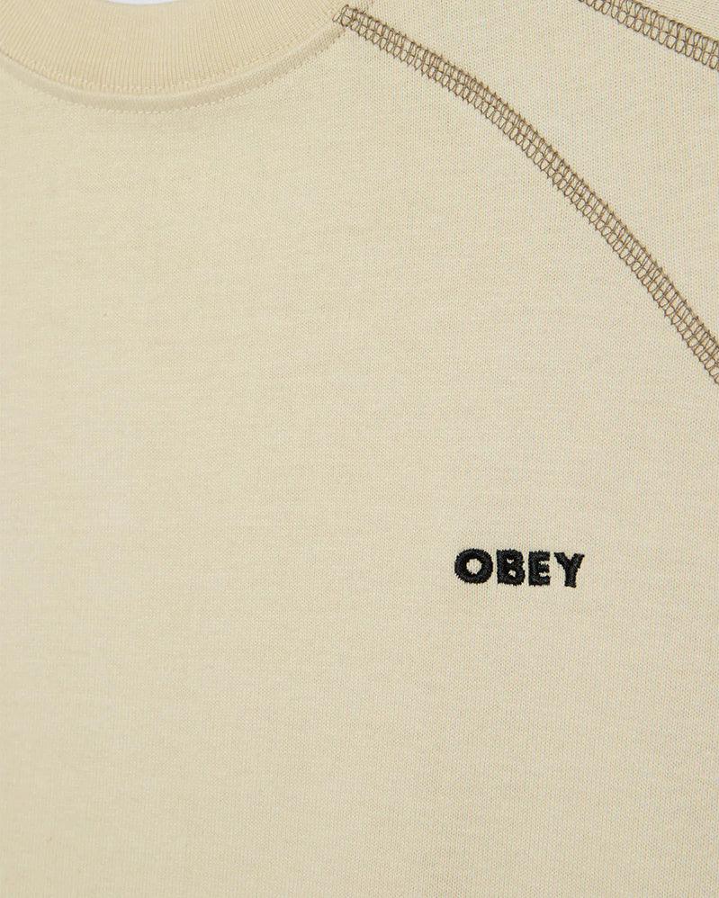 Obey Tee - Contrast Stitch - Silver Birch