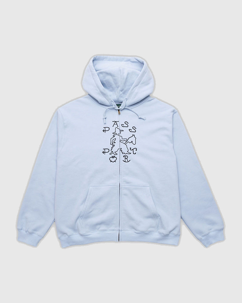 Passport Hoodie Zip - Cowpoke - Powder Blue