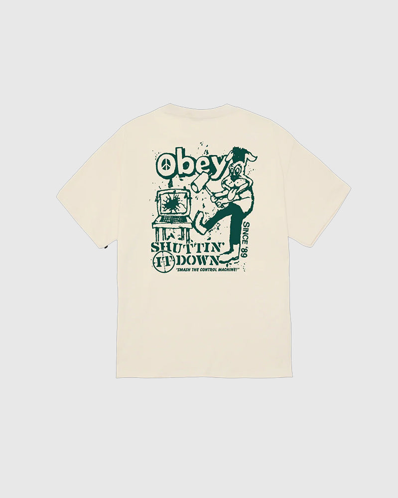 Obey Tee - Smash The Control Machine - Cream
