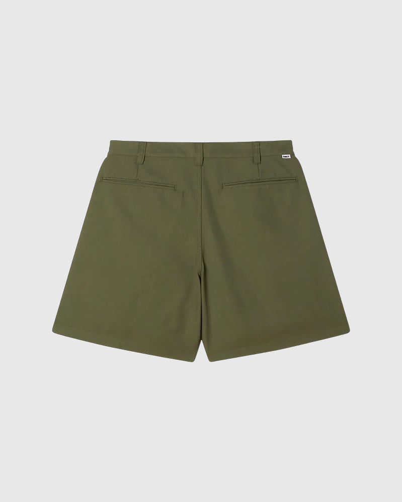 Obey Short - Dean Pleated - Tea Leaf