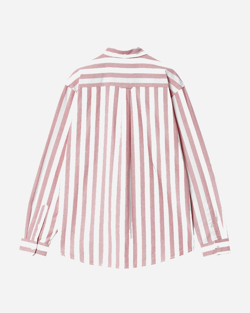 Carhartt WIP Chemise - Dillion Stripe - Samba / White