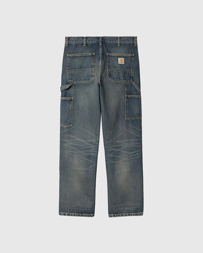 Carhartt WIP Pant - Double Knee - Blue Worn Used Wash