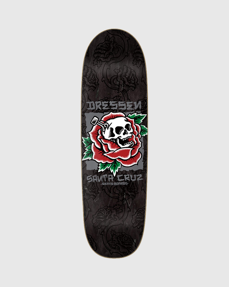 Santa Cruz Board - Dressen Skull Rose - 9.25"