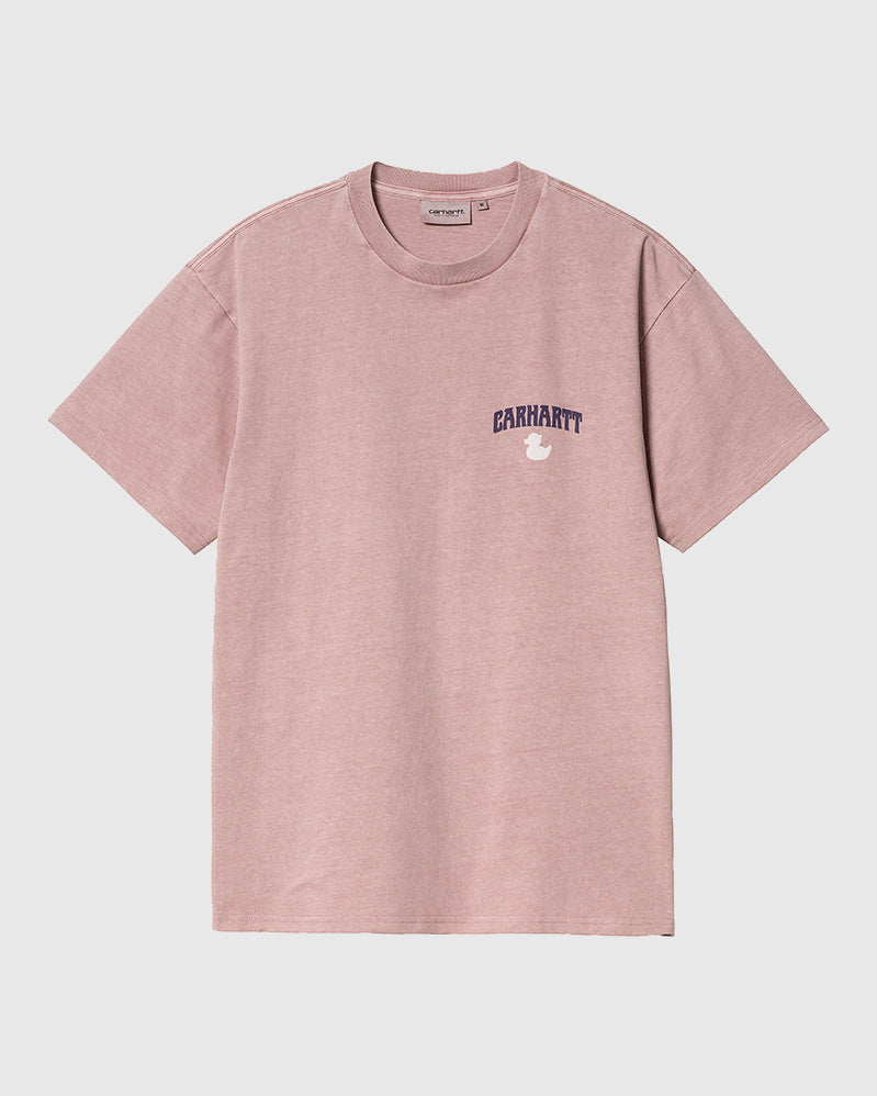 Carhartt WIP Tee - Duckin - Glassy Pink Garment Dyed