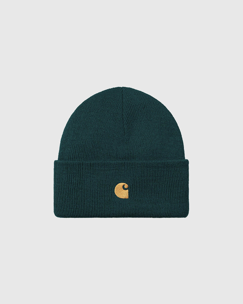 Carhartt WIP Beanie - Chase - Duck Blue / Gold