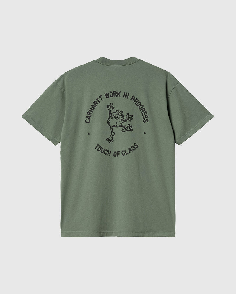 carhartt wip tee stamp duck green