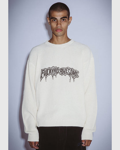 Fucking Awesome Sweater - Drip - Cream