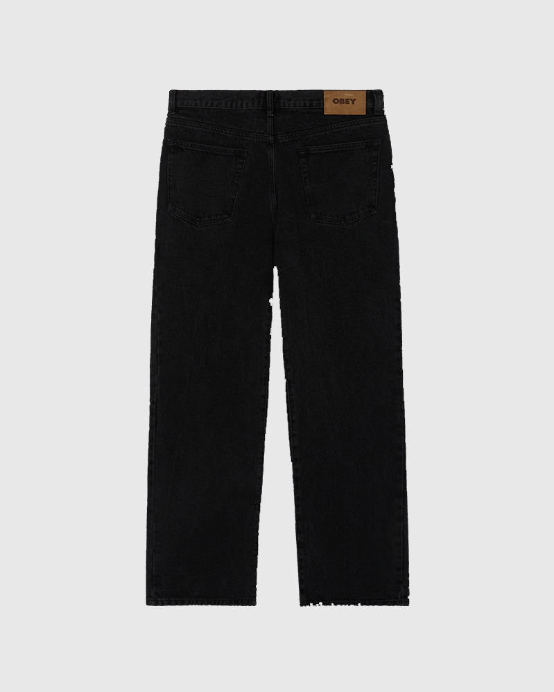 Obey Pant - Classic Baggy Denim - Faded Black