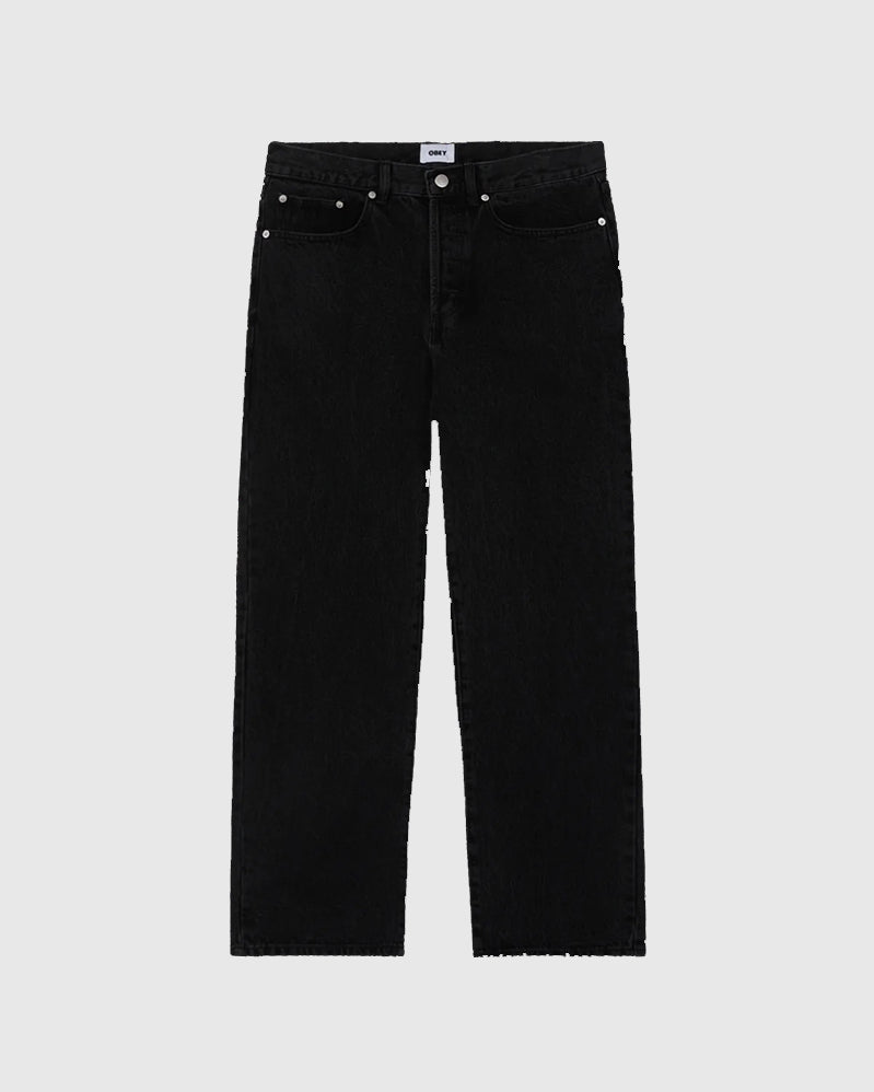 Obey Pant - Classic Baggy Denim - Faded Black