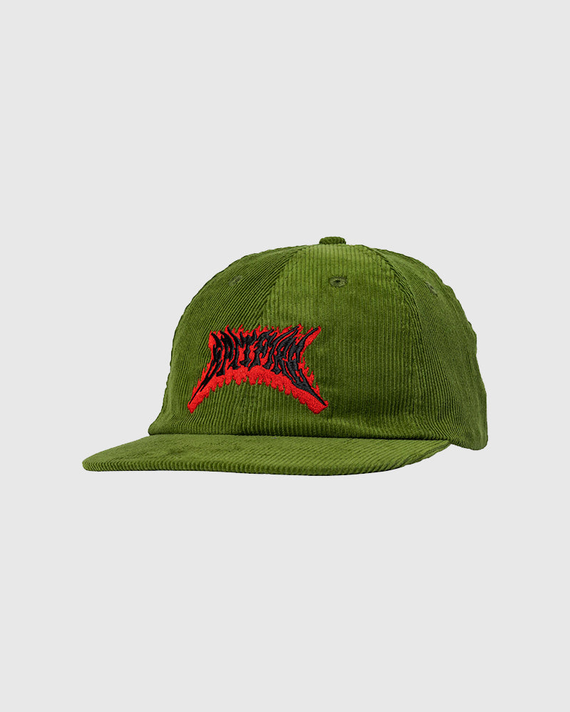 Spitfire Cap - Flame Out Strapback - Olive/Red