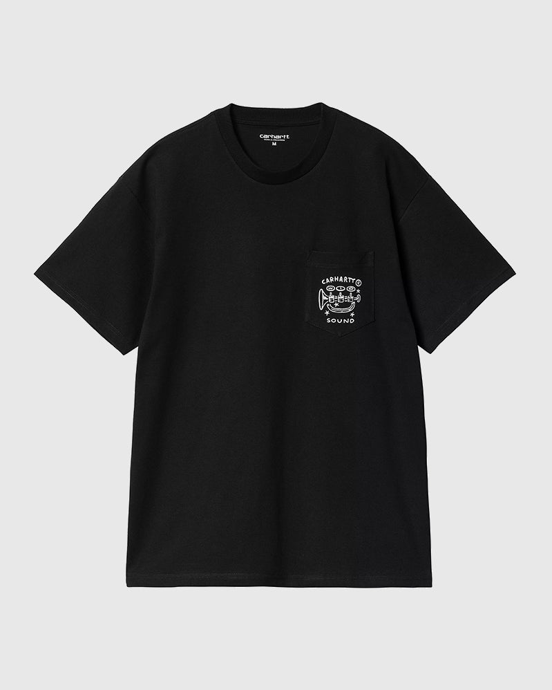 Carhartt WIP Tee - Fragments Pocket - Black / White