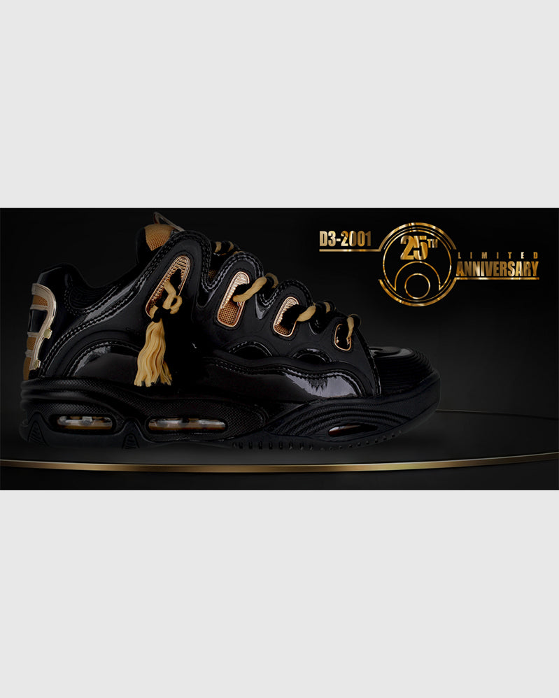 Osiris Shoes - D3 2001 - 25 Years Black/Gold