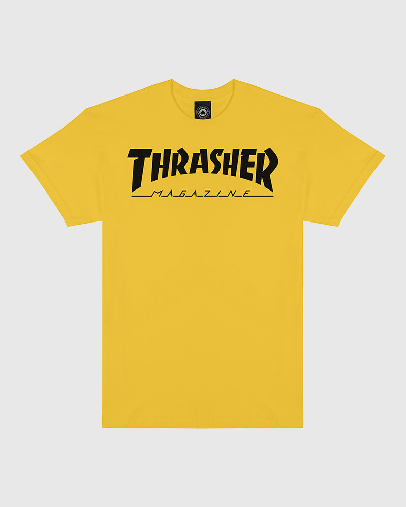 Thrasher Tee skate mag gold black