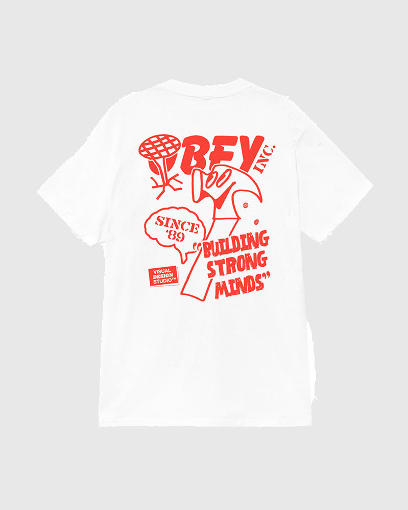 Obey Tee - Building Strong Minds - White