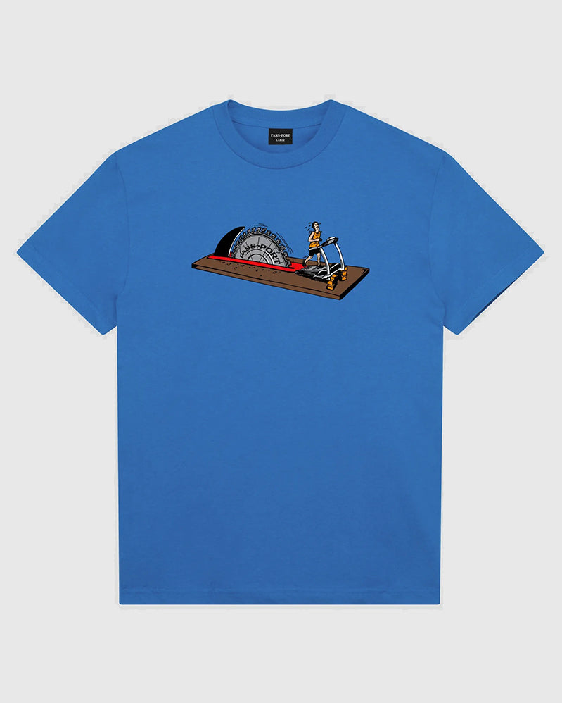 Passport Teeshirt - Keep Running - Washed Royal