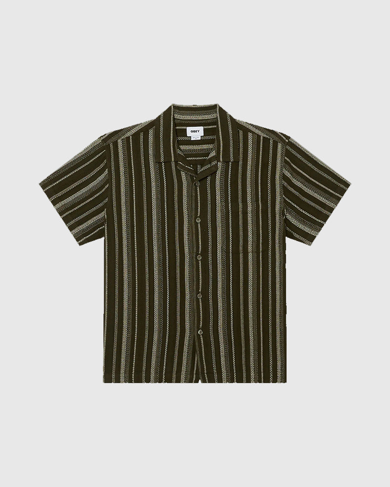 Obey Chemise - Hugh Woven - Dark Sage Multi
