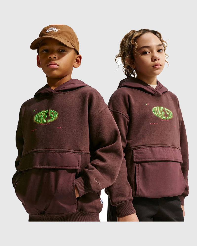 Nike SB Hoodie Kids - Chocolate