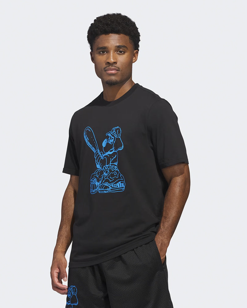 Adidas Tee - Kogan Dog - Black/Lucid Ray Blue