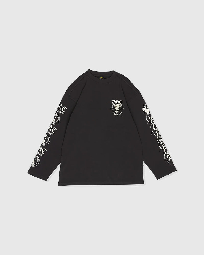 T&amp;C Tee - Koï Lightning L/S - Fatigue Black