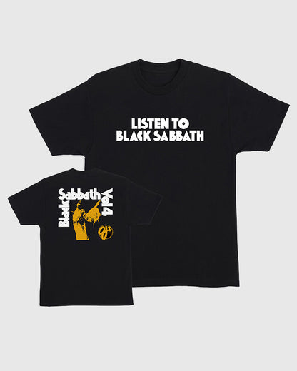 OJ Wheels Tee - Listen To Black Sabbath - Black